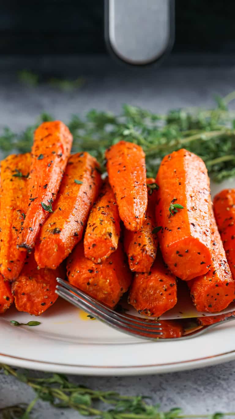 Air Fryer Roasted Carrots Marathons & Motivation