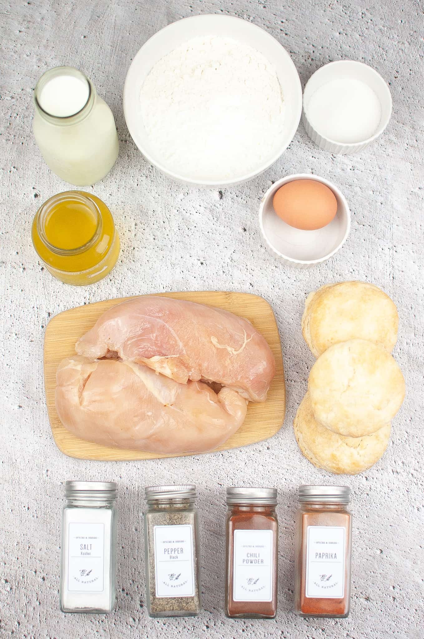 Chicken Biscuit Recipe ingredients.