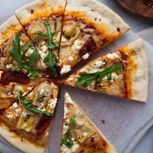 Goat Cheese Pizza Recipe with Artichokes Marathons & Motivation