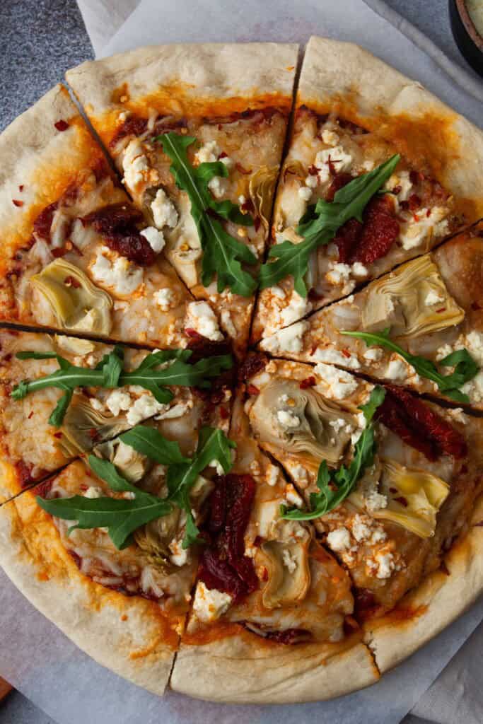 Goat Cheese Pizza Recipe with Artichokes Marathons & Motivation