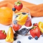 Orange-Infused Water with Berries.