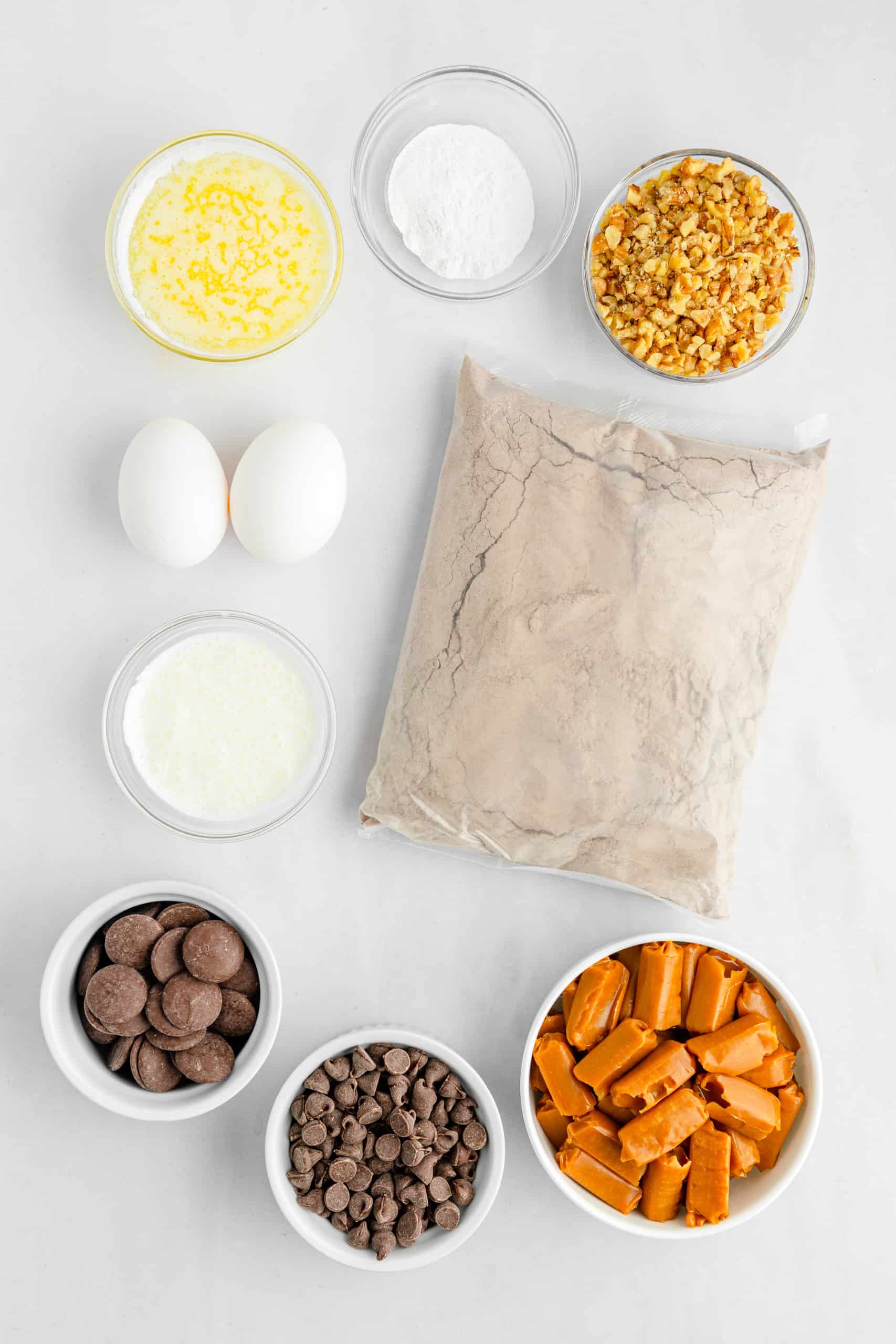 Overhead view of Bear Paw Cookies made with cake mix.