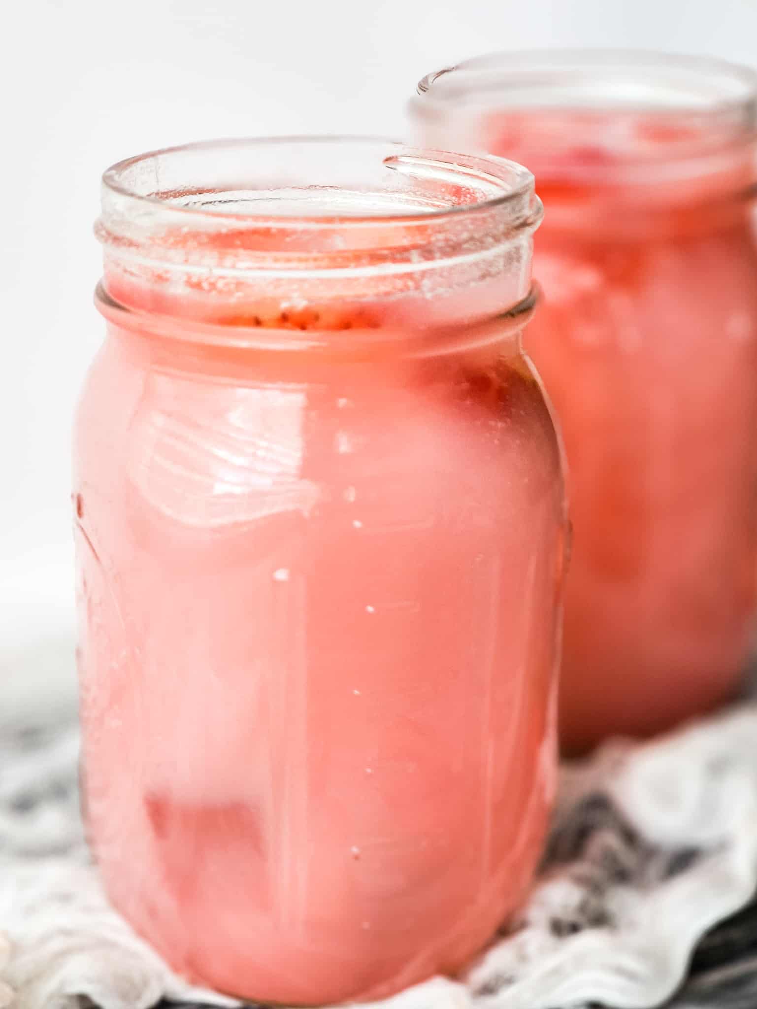 Headon view of Starbucks Pink Drinks.