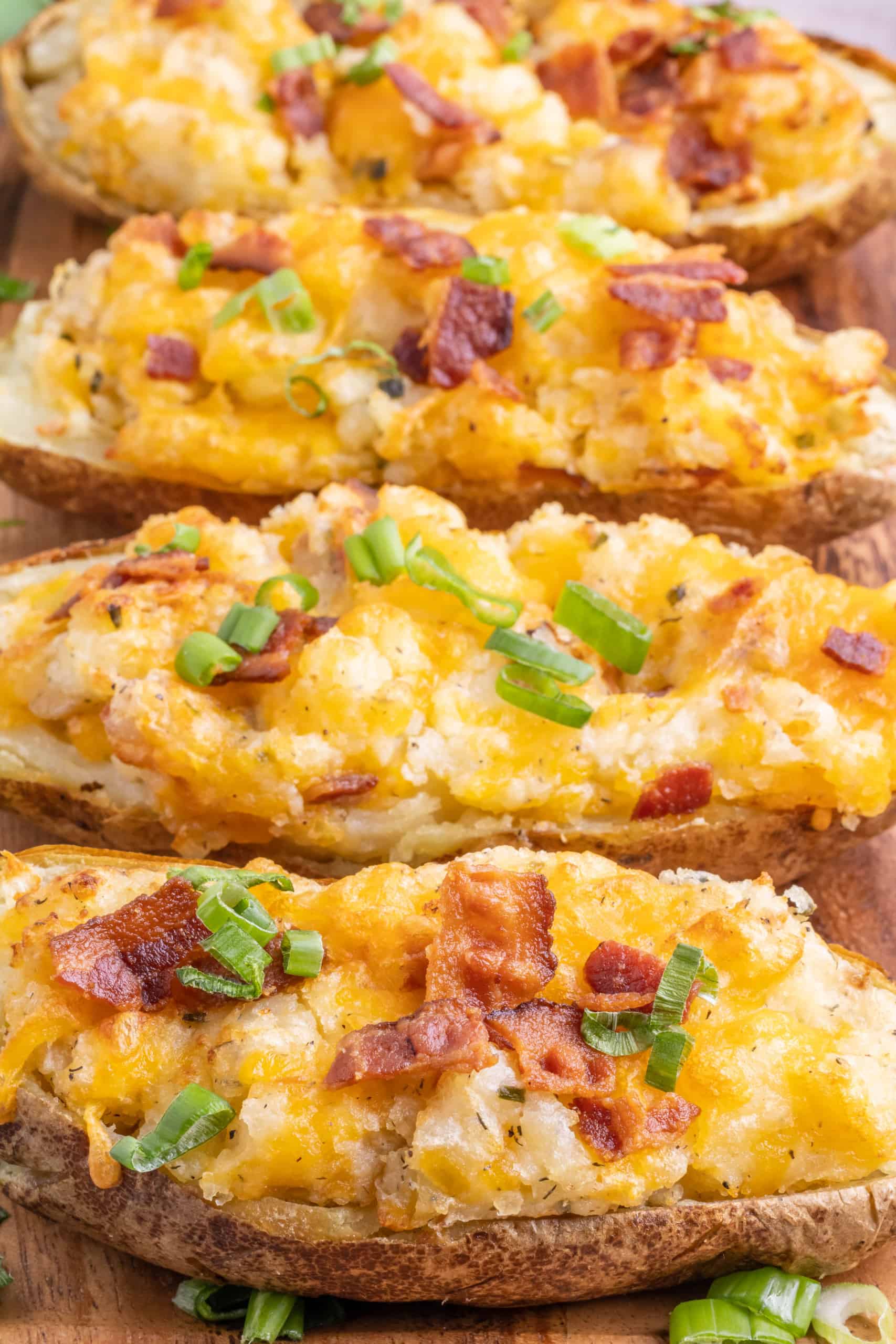 Loaded air fryer potatoes.
