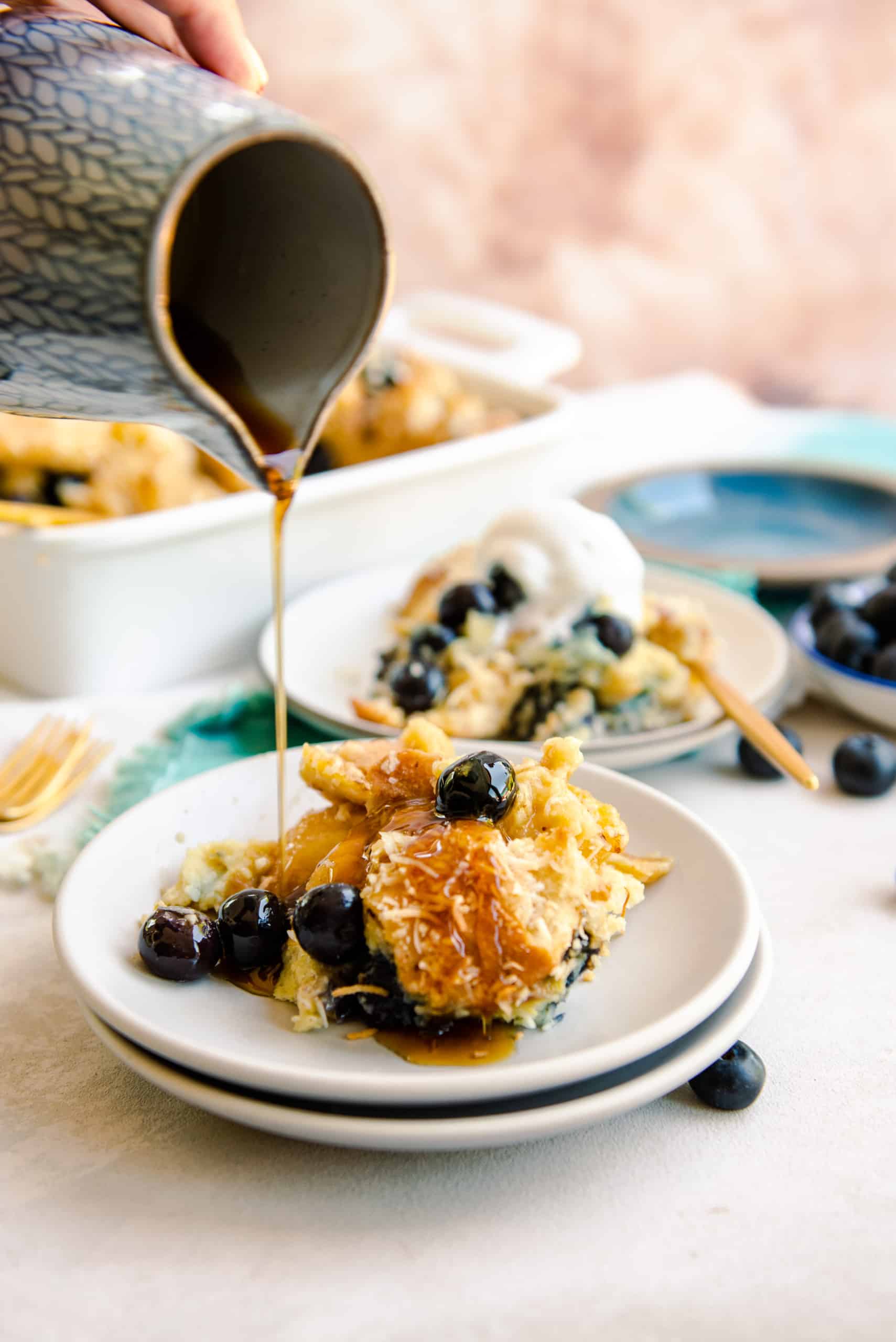Blueberry Breakfast Casserole with Coconut Marathons & Motivation