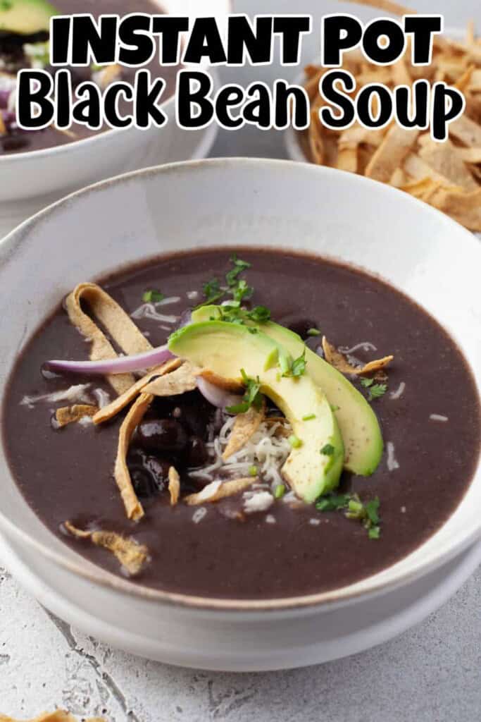Instant Pot Black Bean Soup Pin.