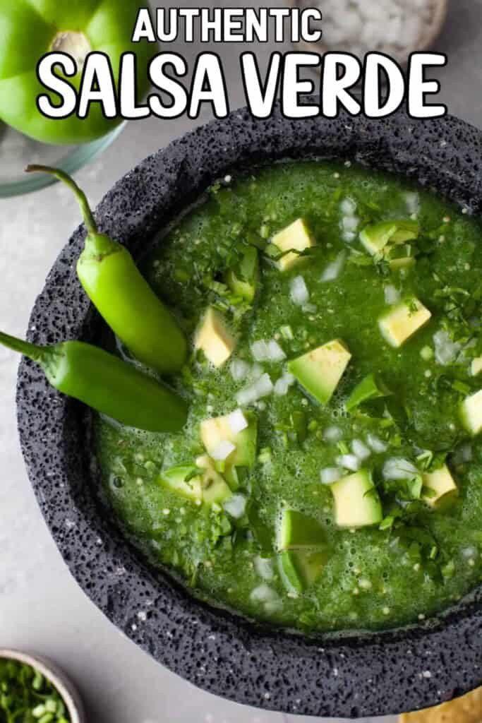Authentic Salsa Verde Recipe Pin.