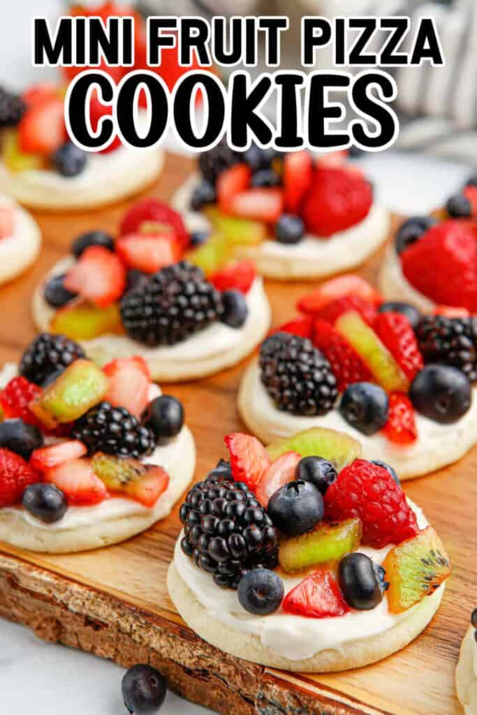 Mini Fruit Pizza Cookies Pin.