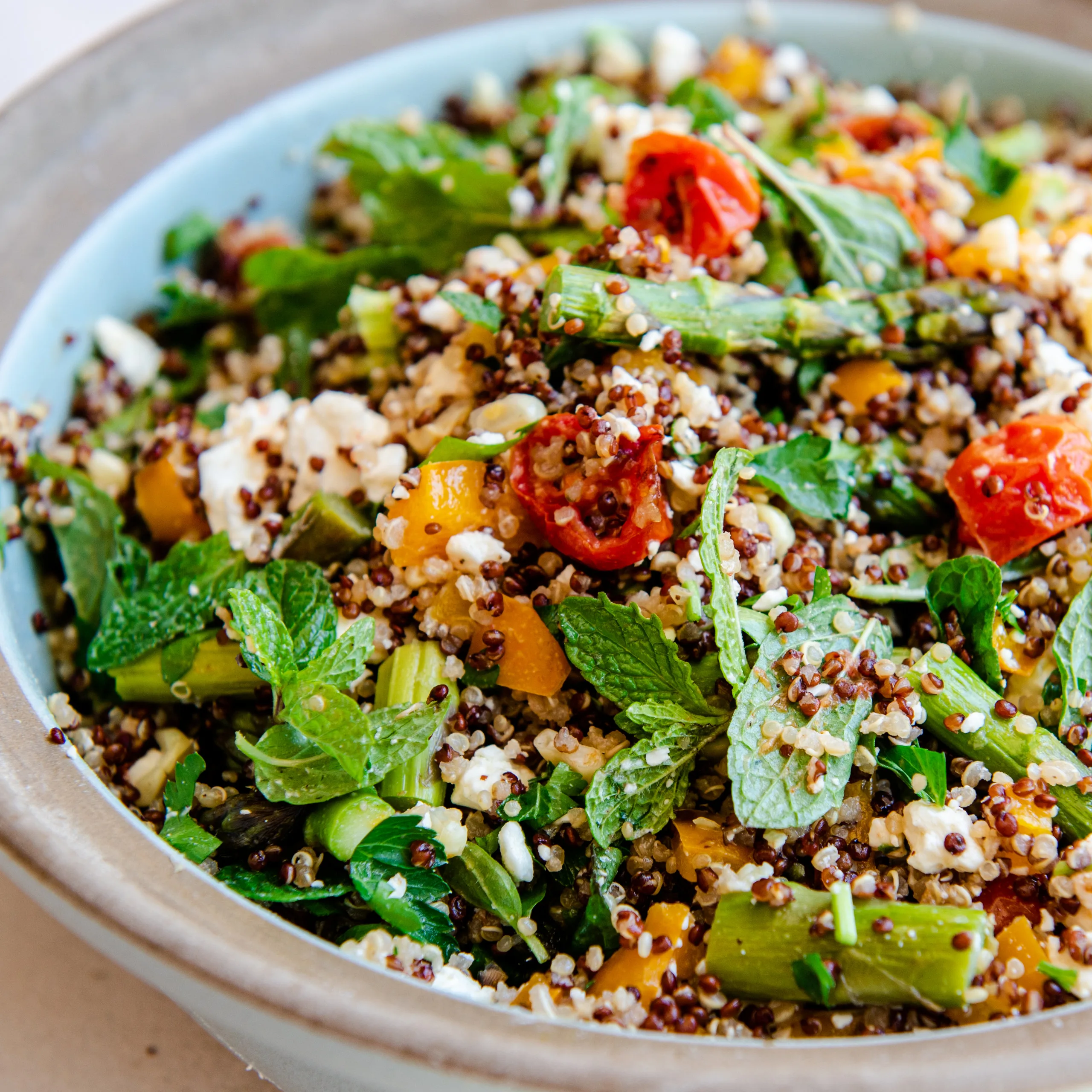 Roasted Vegetable Quinoa Salad Marathons & Motivation