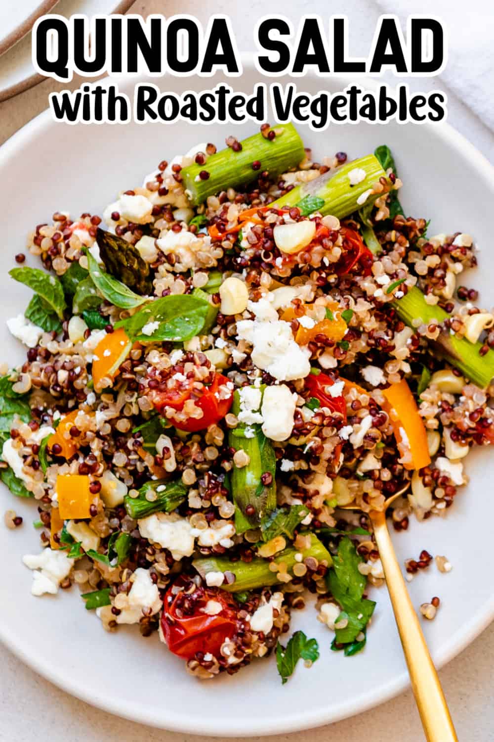 Quinoa Salad with Roasted Vegetables Pin.