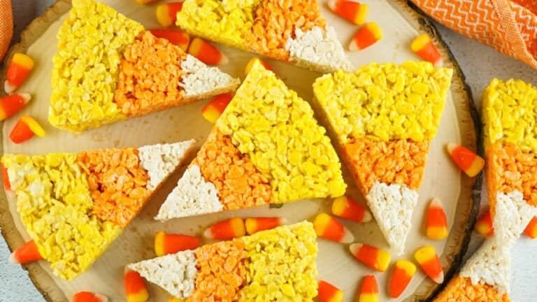 Overhead view of Halloween treats.