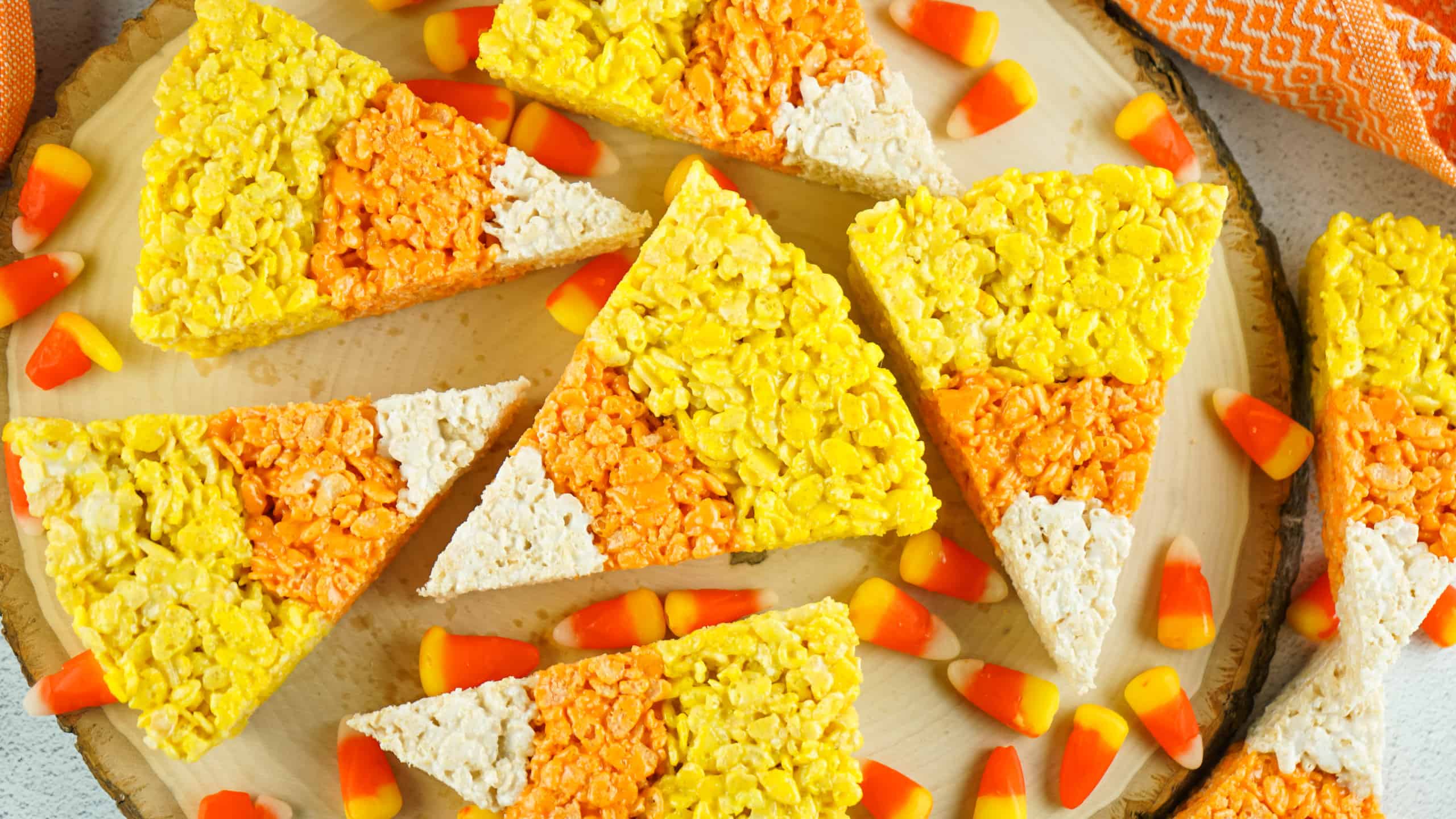 Overhead view of Halloween treats.