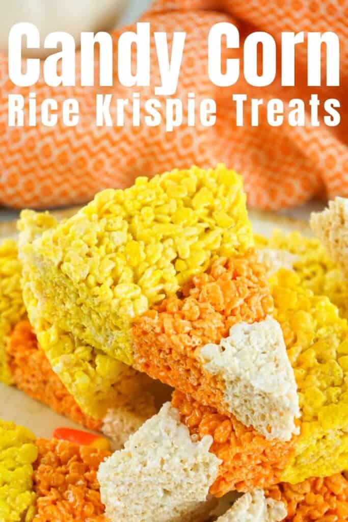 Candy Corn Rice Krispies Treats Pin.