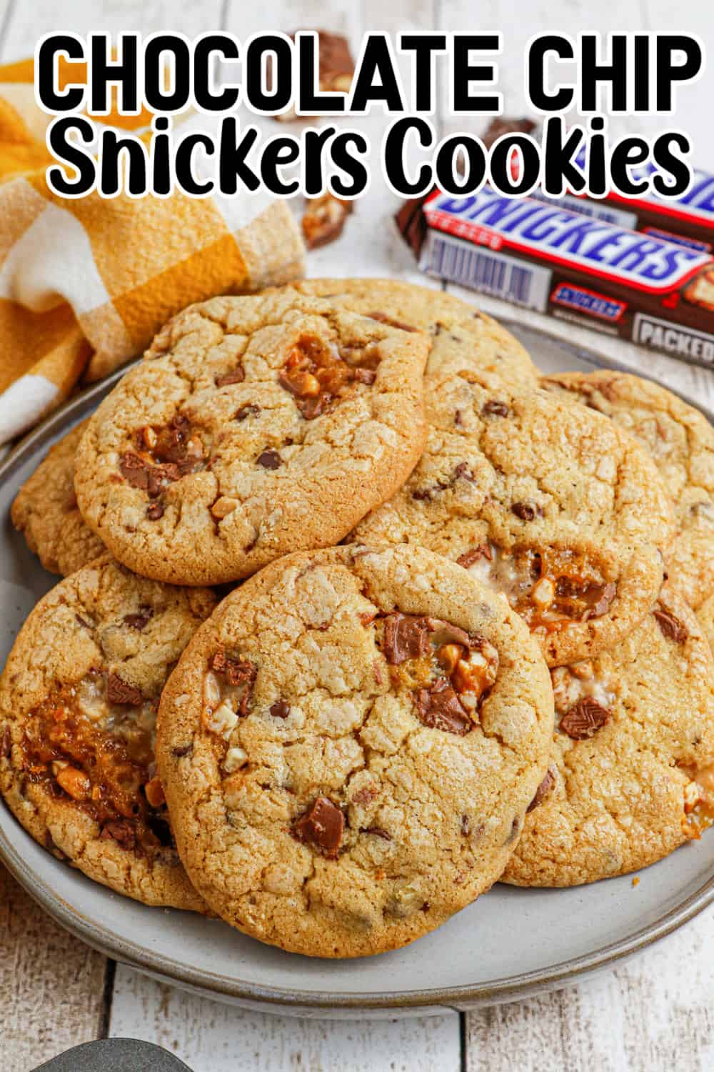 Chocolate Chip Snickers Cookies Pin.