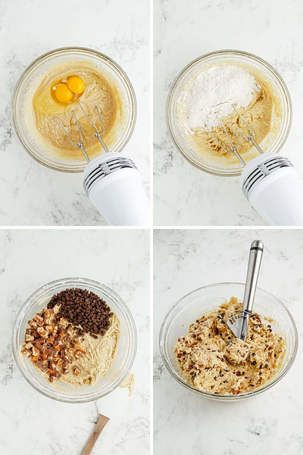 Cookie making process steps.