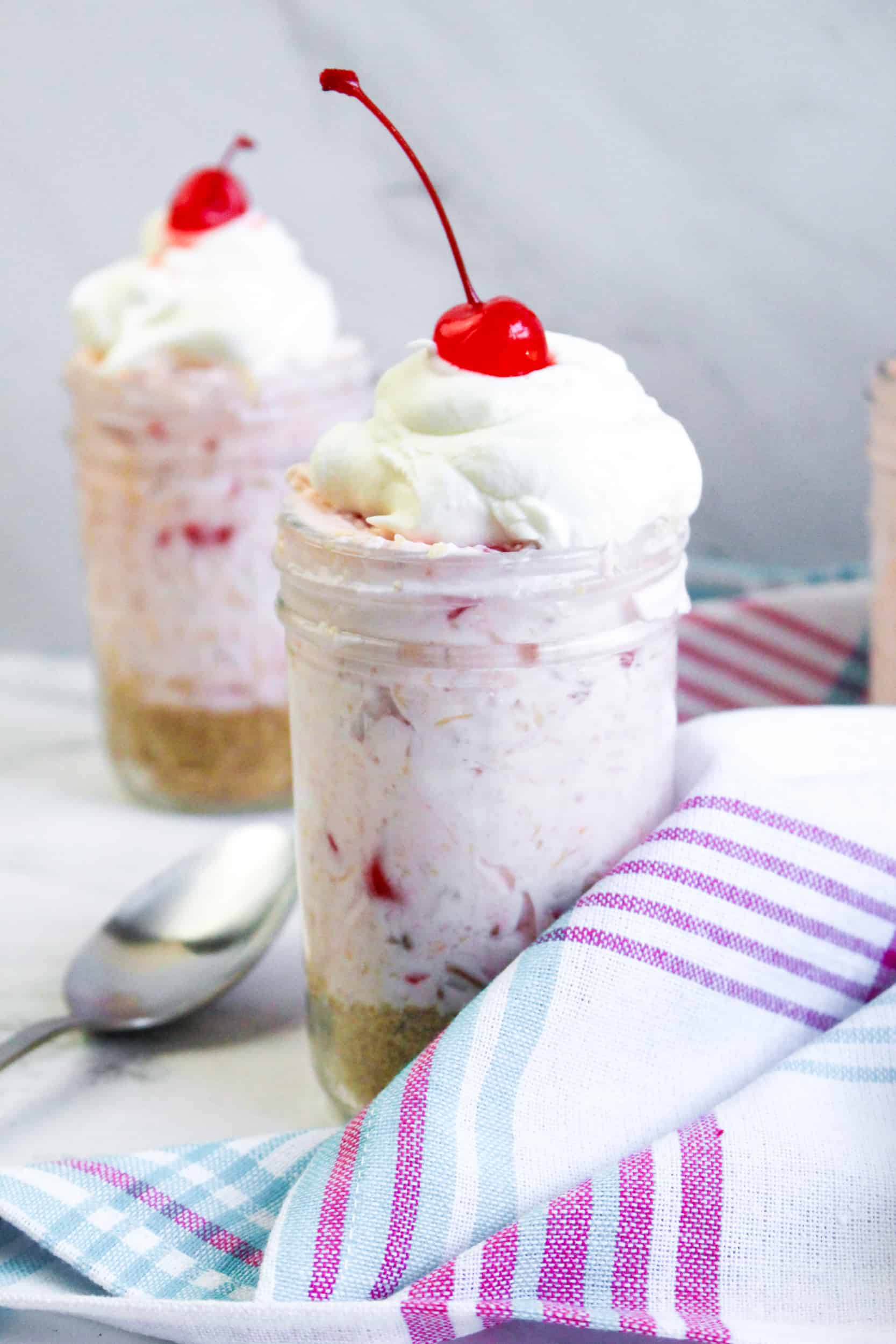 Closeup of Millionaire Pie in a Jar.