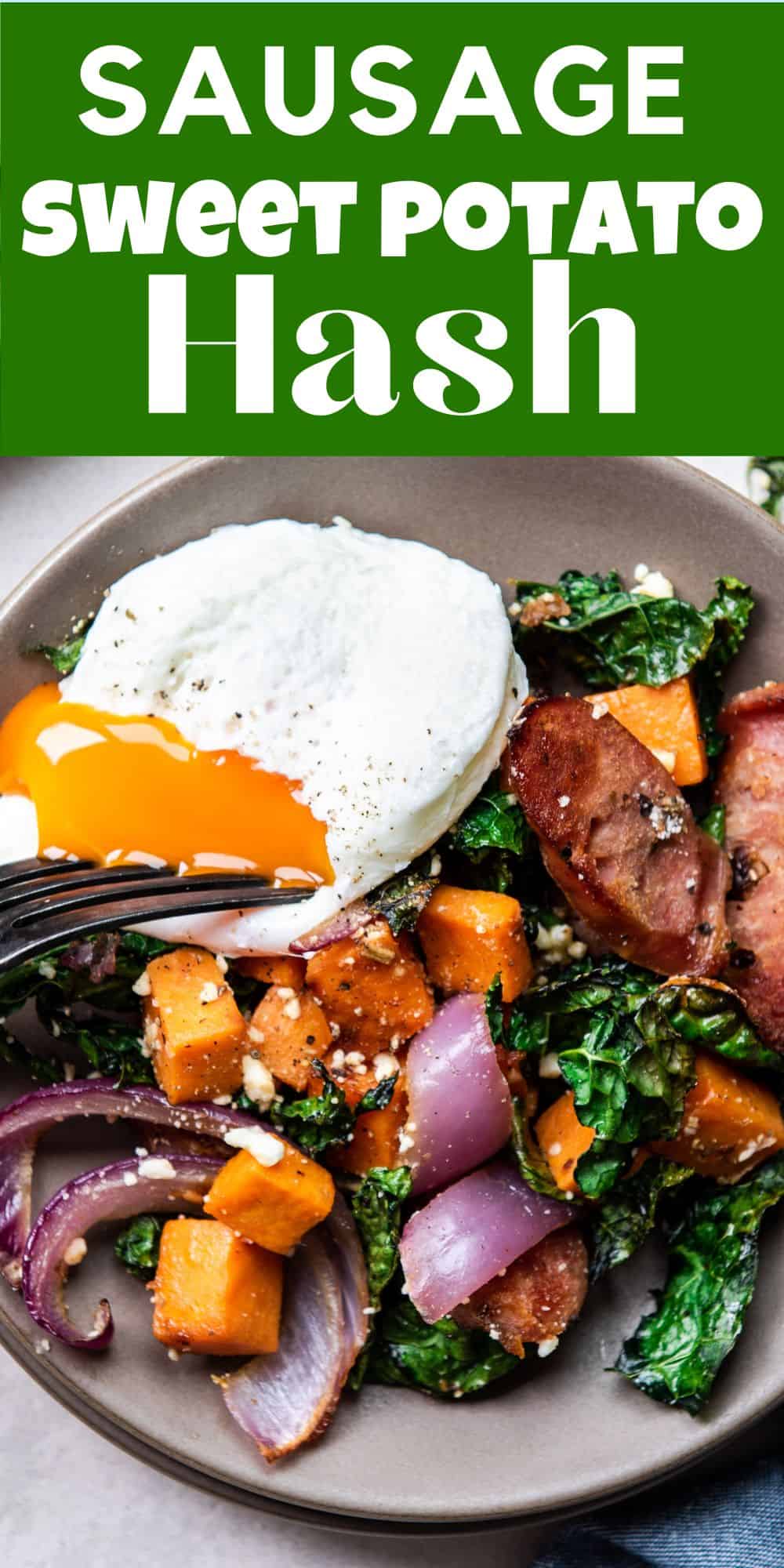 Sausage sweet potato hash pin.