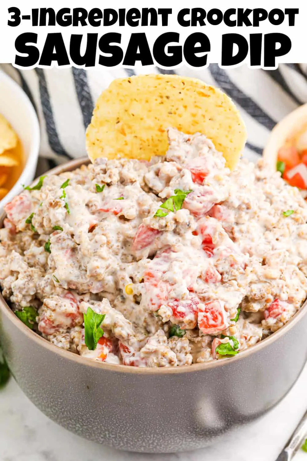 Three Ingredient Crockpot Sausage Dip Marathons & Motivation