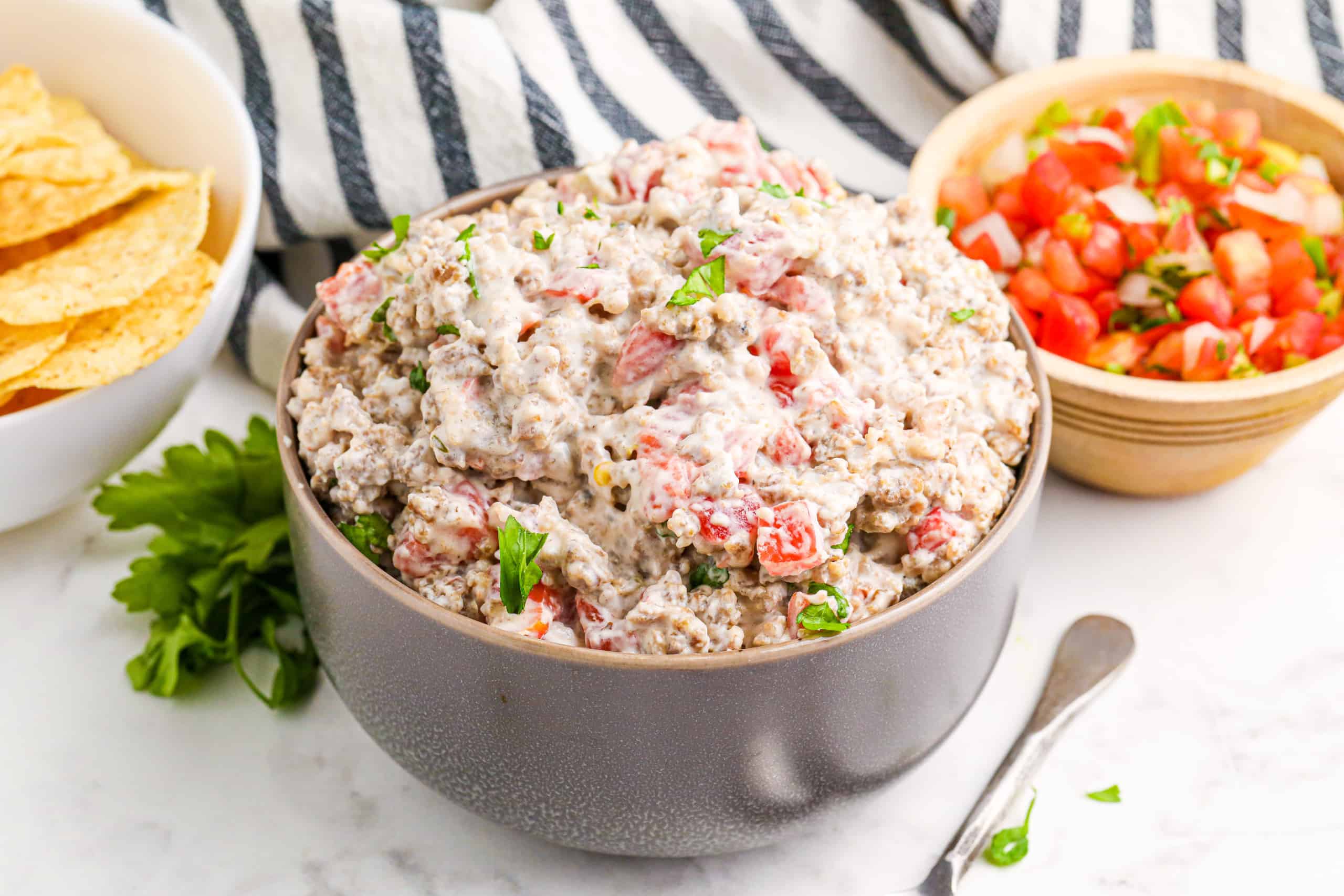 3-ingredient crockpot sausage dip.