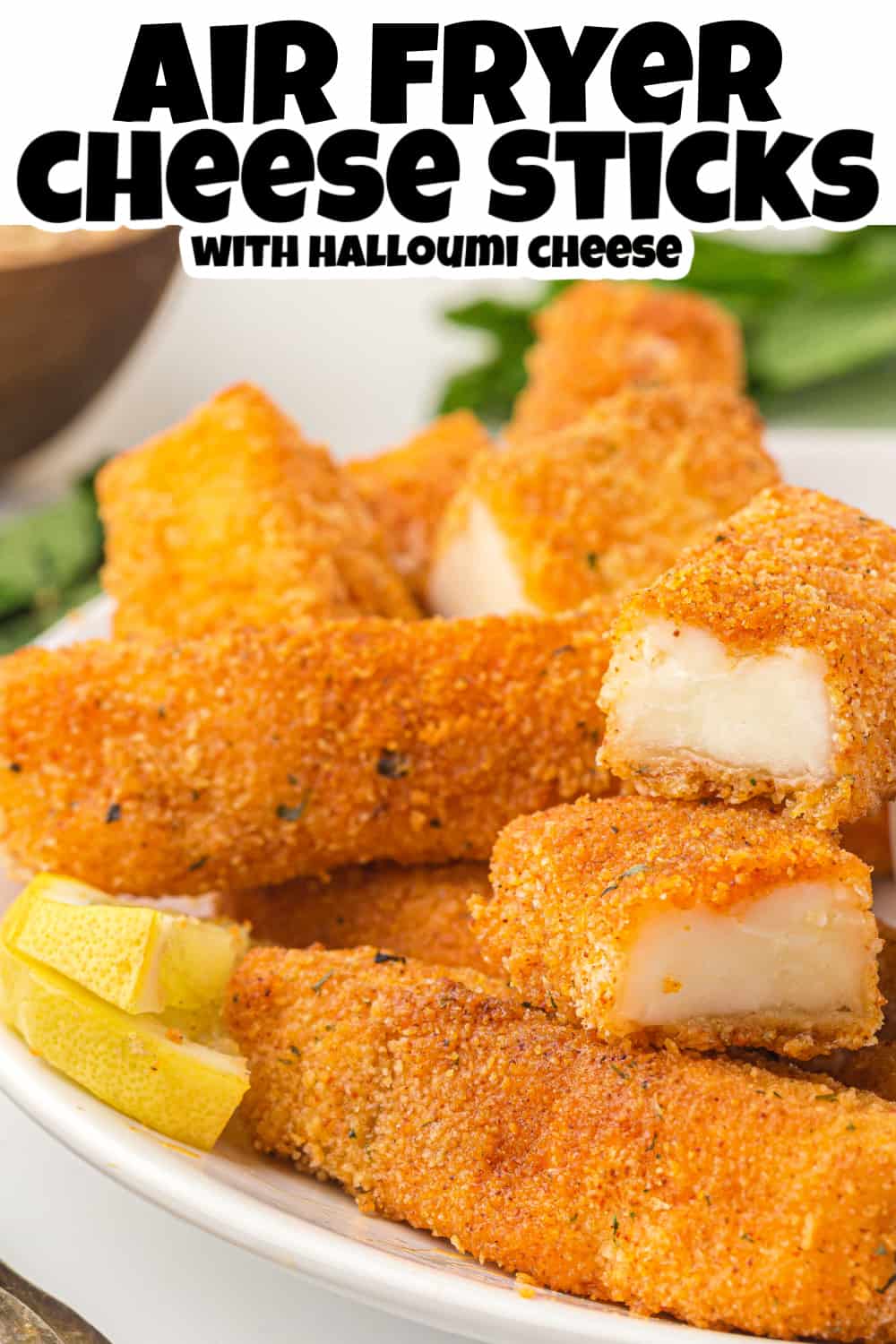 Air Fryer Halloumi Cheese Sticks Pin.