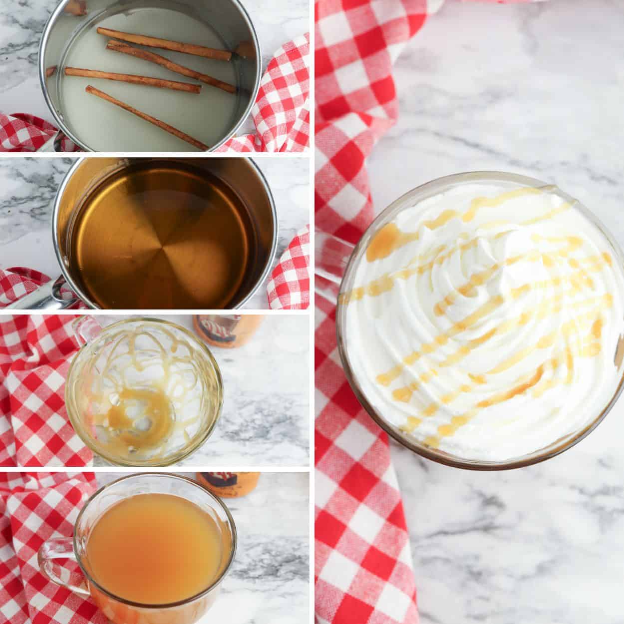 Process steps for Copycat Starbucks Caramel Apple Spice Recipe.