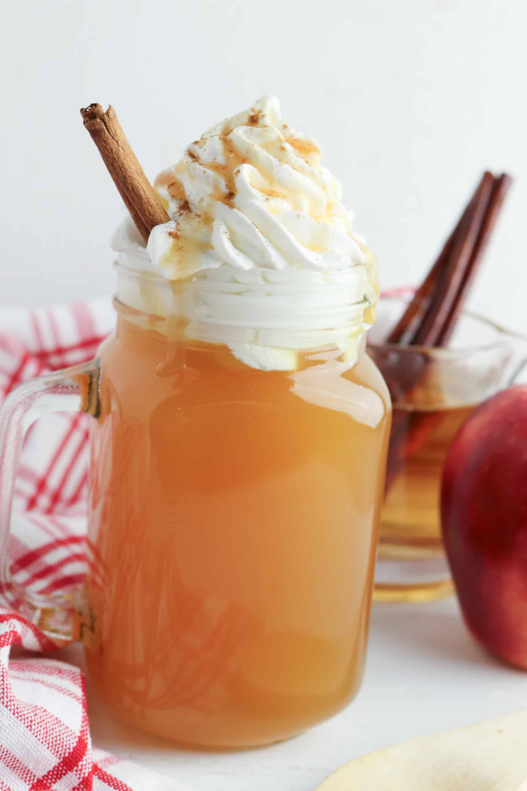 Warm Caramel Apple Drink.