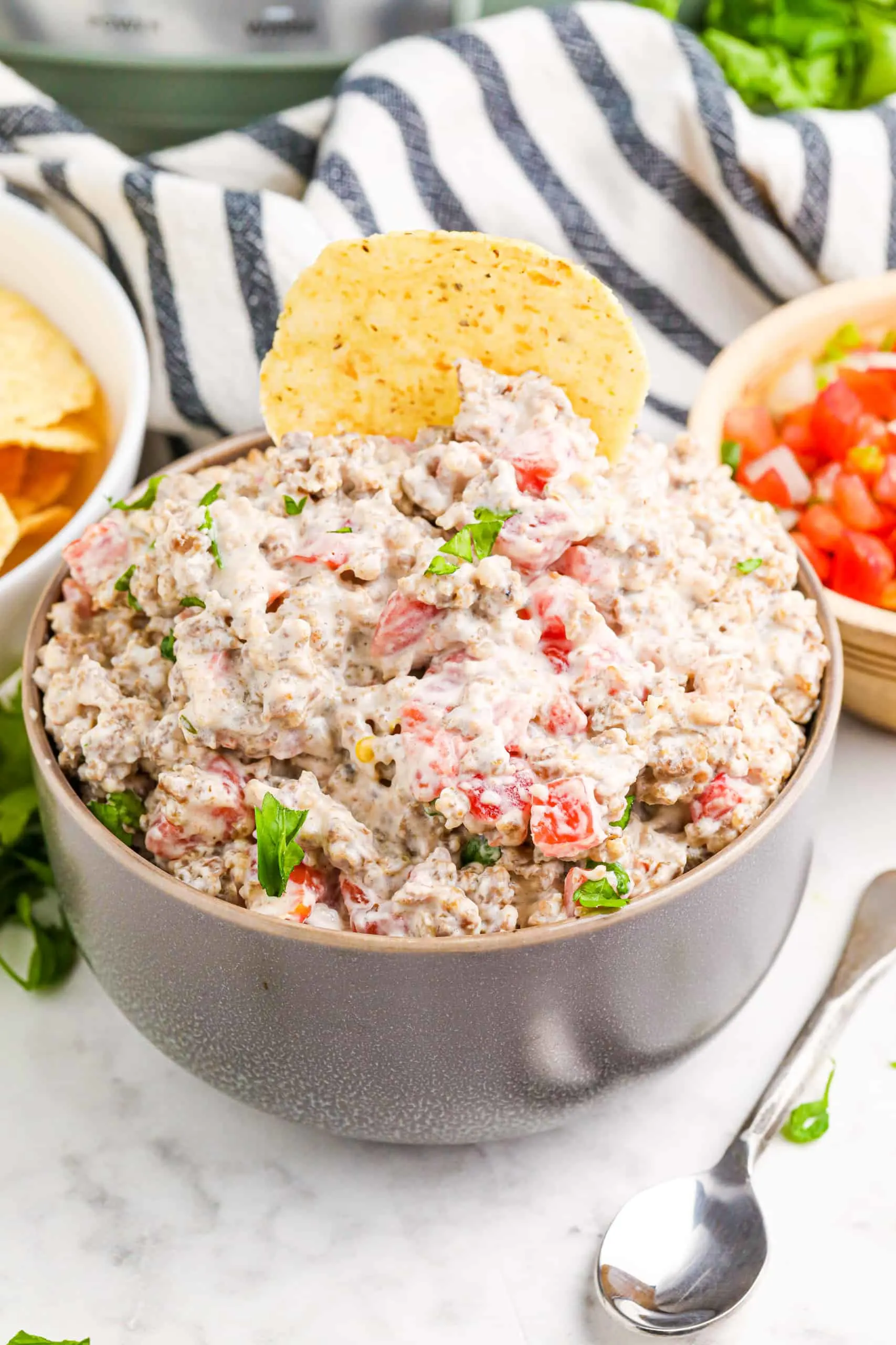 Three Ingredient Crockpot Sausage Dip Marathons & Motivation