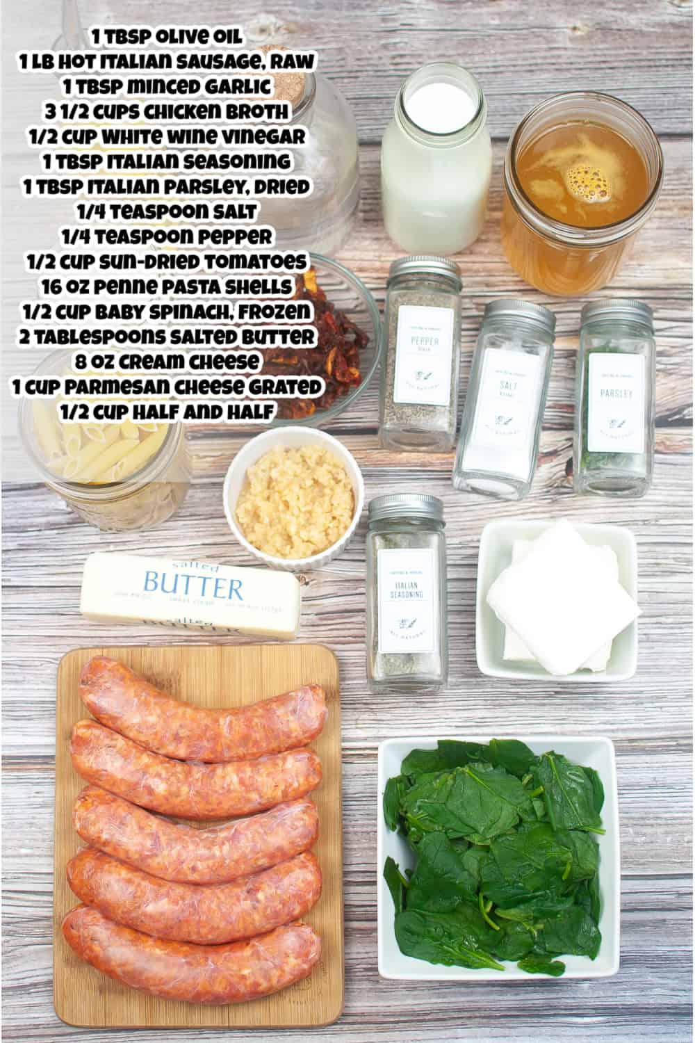 Instant Pot Sausage Pasta Recipe.