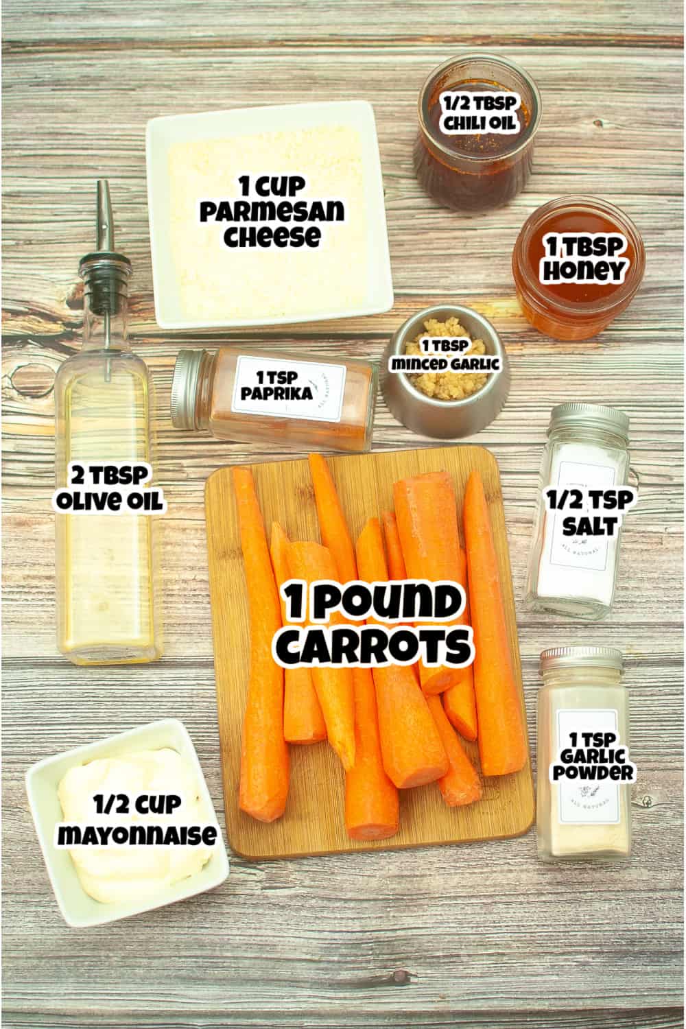 Overhead view of carrot fries.