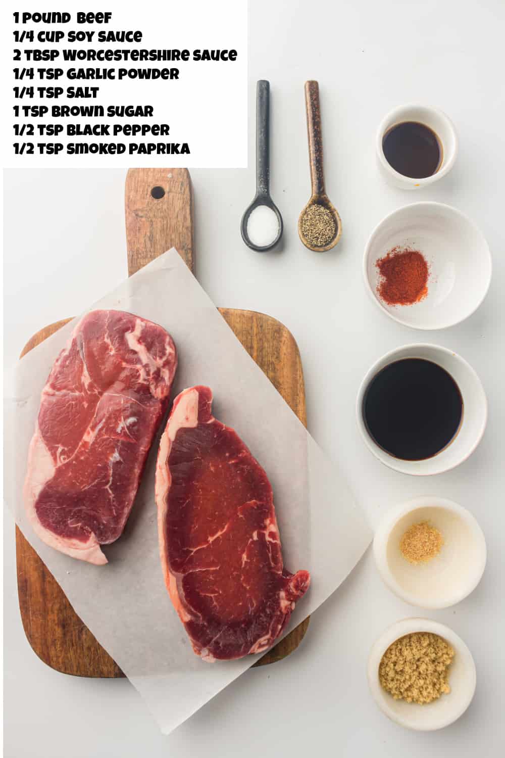 Air Fryer Beef Jerky Ingredients.