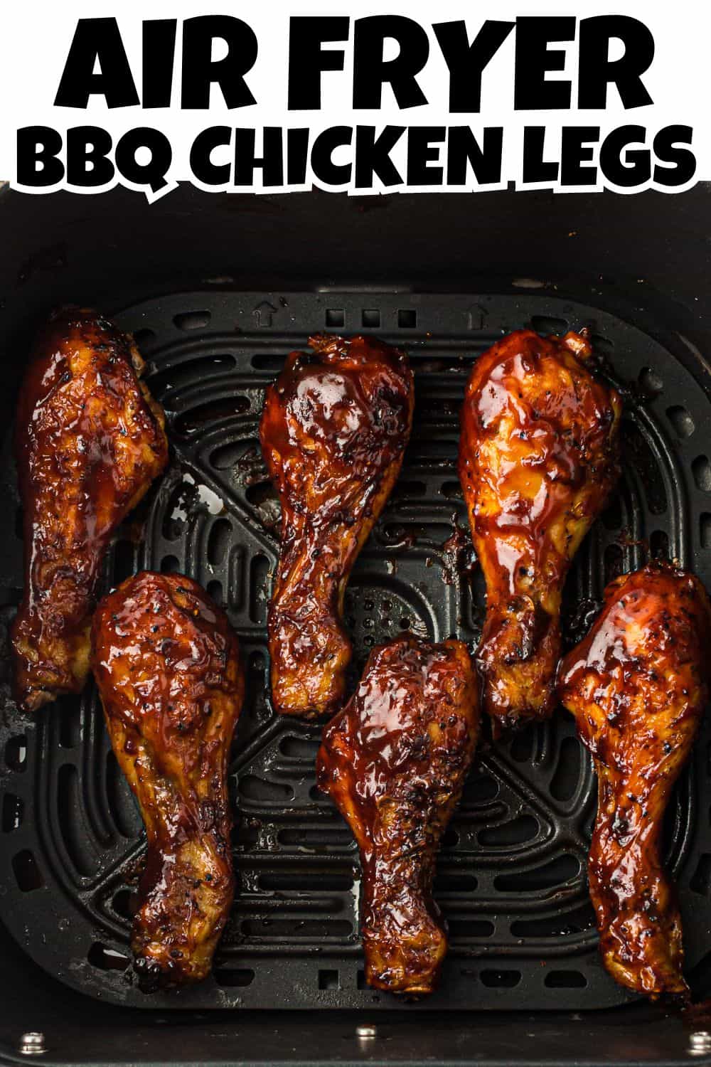 Air Fryer BBQ chicken Legs Pin.