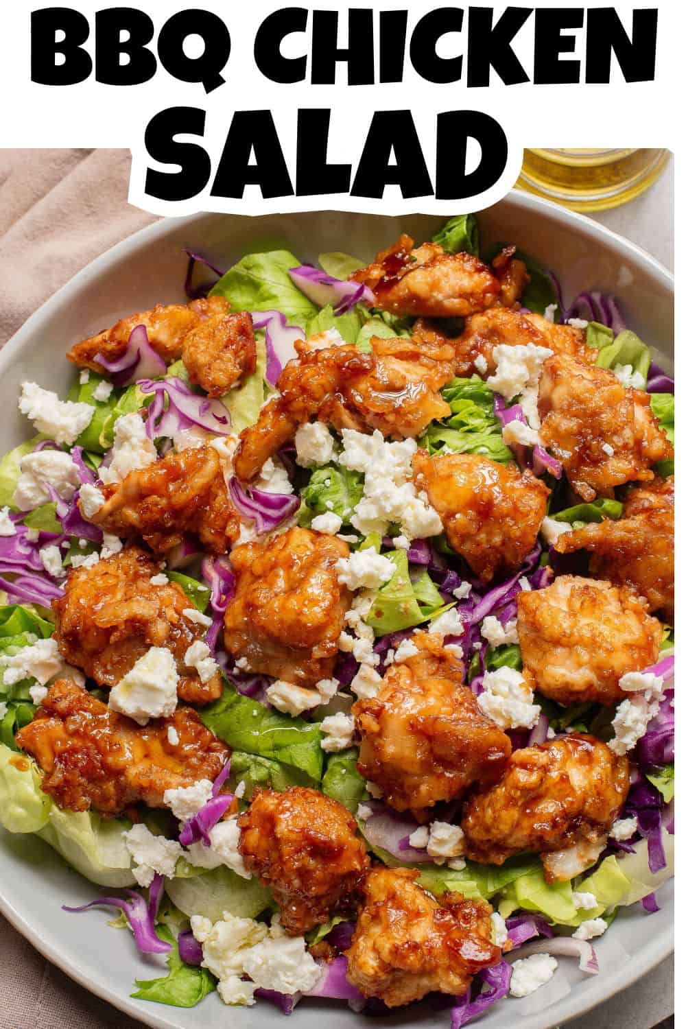 BBQ Chicken Salad Recipe Pin.