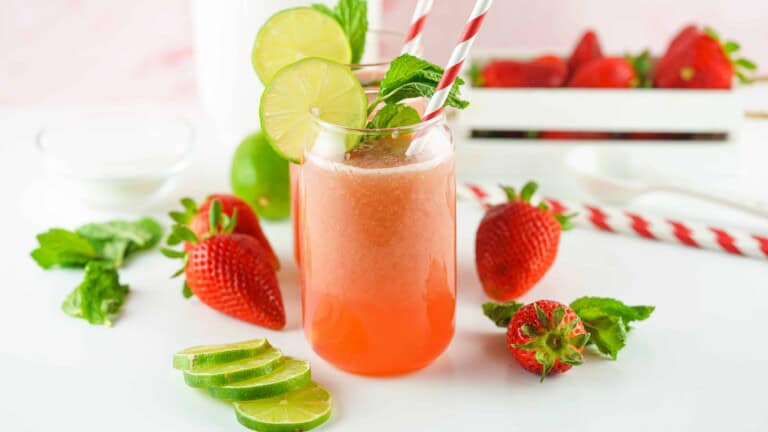 Strawberry Agua Fresca.