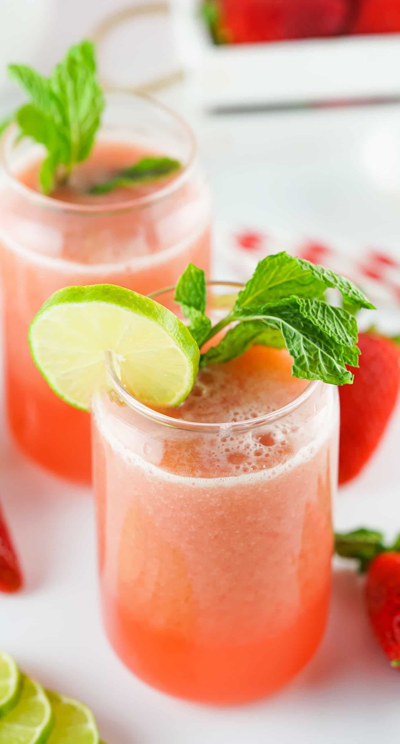 Strawberry smoothie.