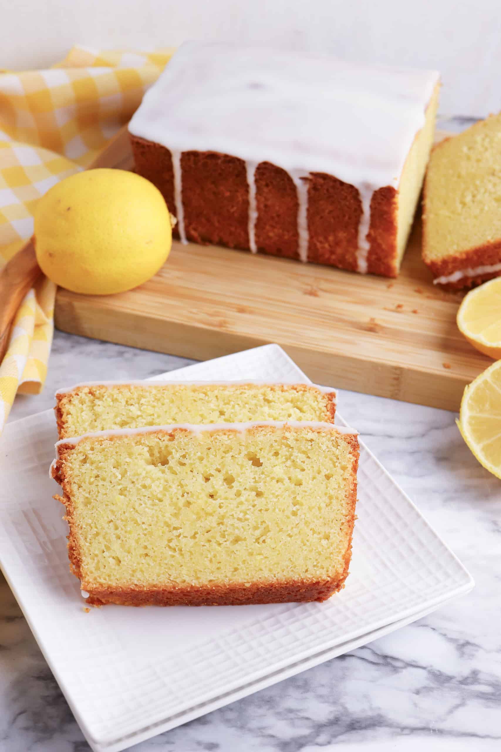 lemon loaf slices.