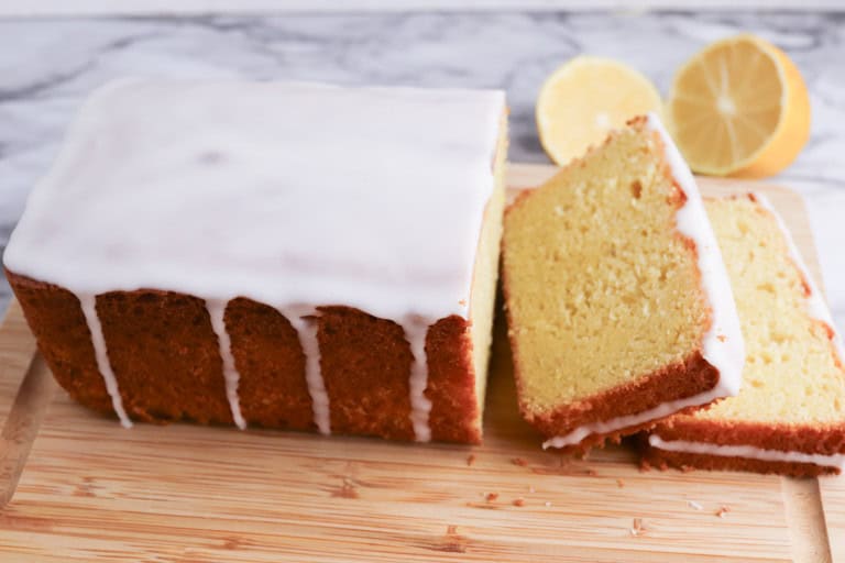 sliced lemon loaf.