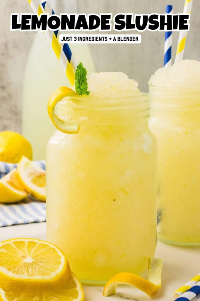 Icy lemonade slushie