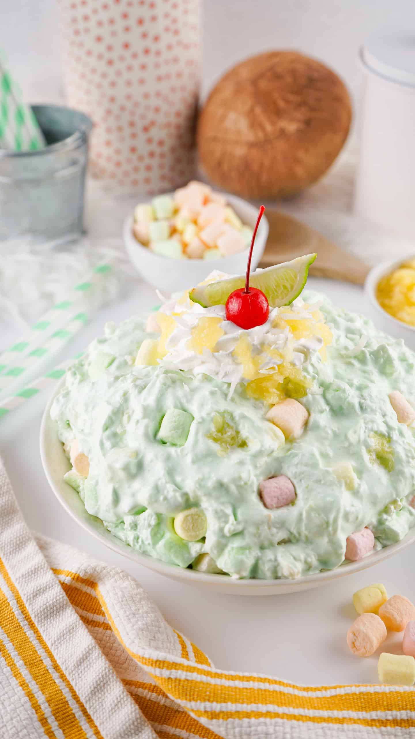 Lime Jello Fluff Salad.