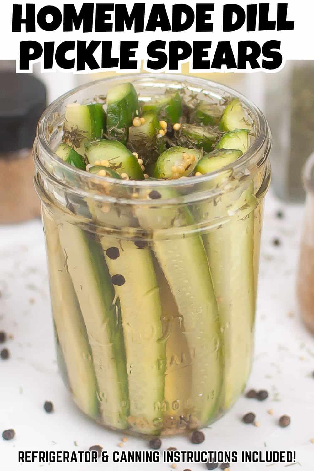 Homemade Dill Pickle Spears Pin.