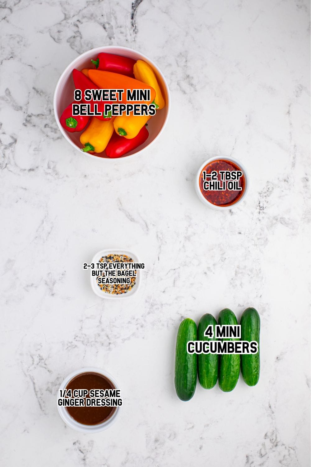 Pepper Salad Ingredients.