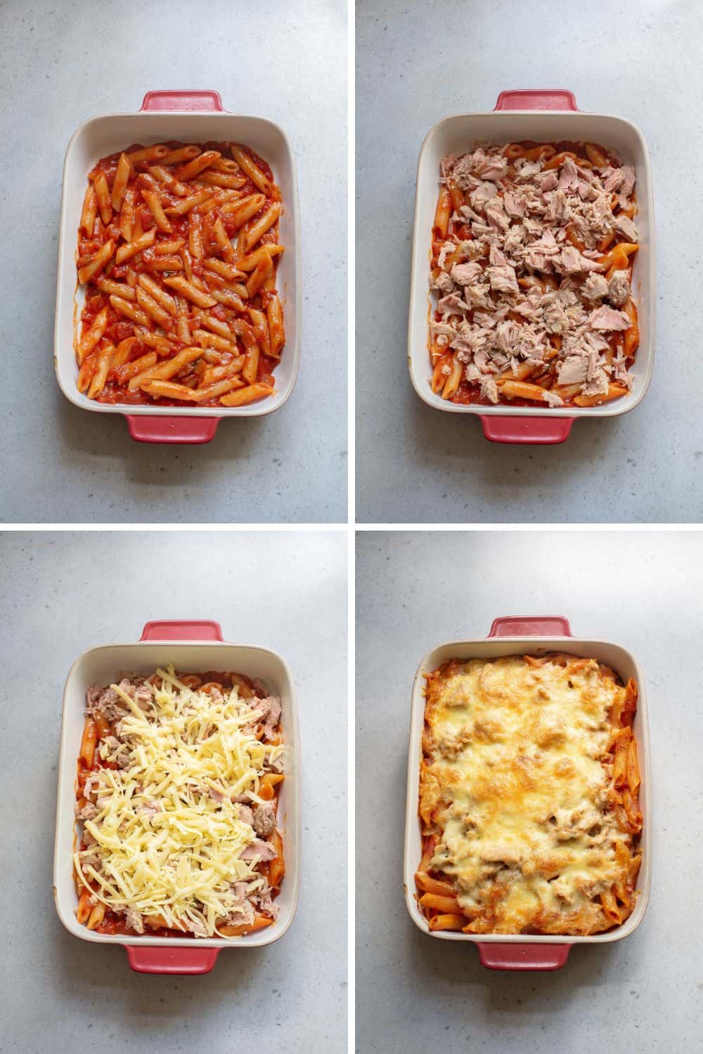 Tuna Pasta Bake Steps.