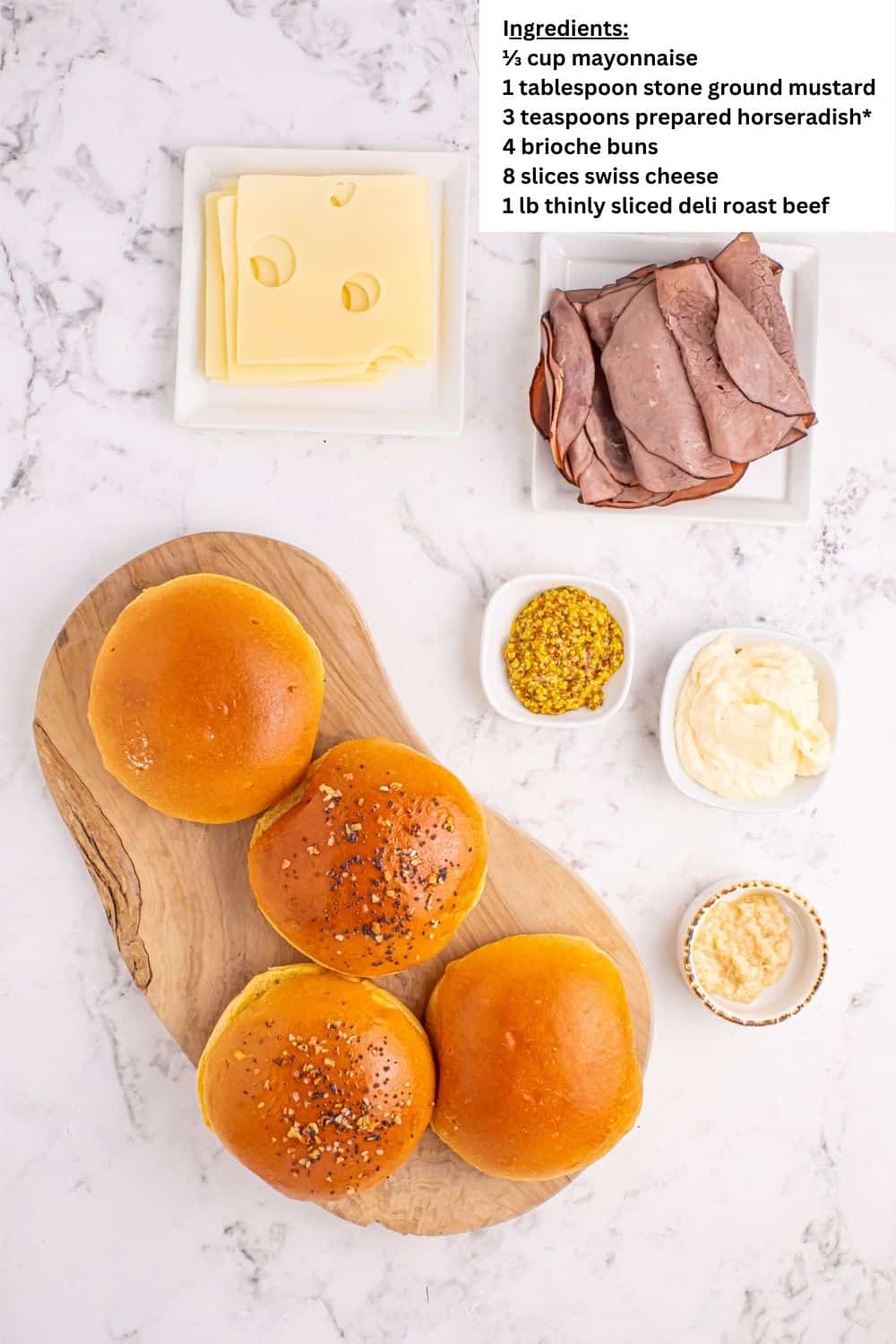 Overhead view of Air Fryer Roast Beef Ingredients.
