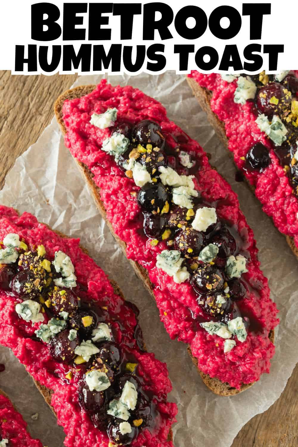 Beetroot Hummus Toast Pin.
