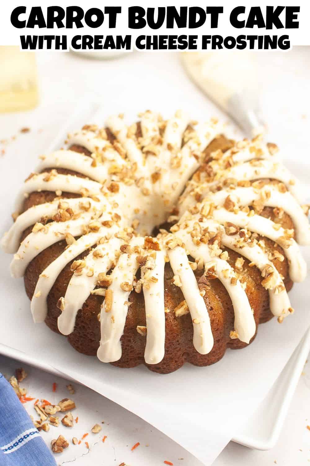 Carrot Bundt Cake with Cream Cheese Frosting Pin.