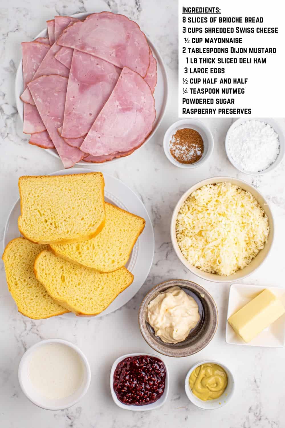 Monte Cristo Ingredients.