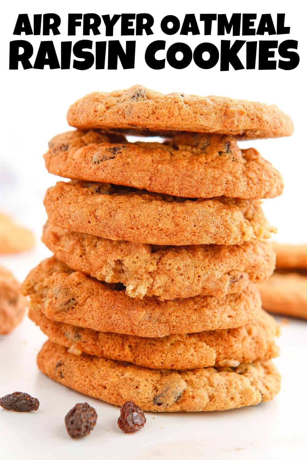 Air Fryer Oatmeal Raisin Cookies Pin.