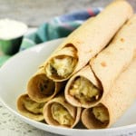 Air Fryer Chicken Jalapeño Poppers on a white plate.