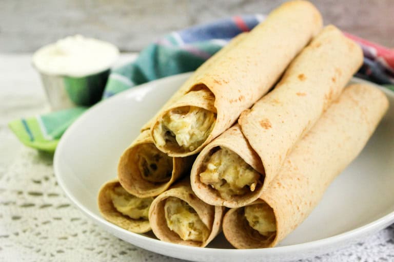 Air Fryer Chicken Jalapeño Poppers on a white plate.