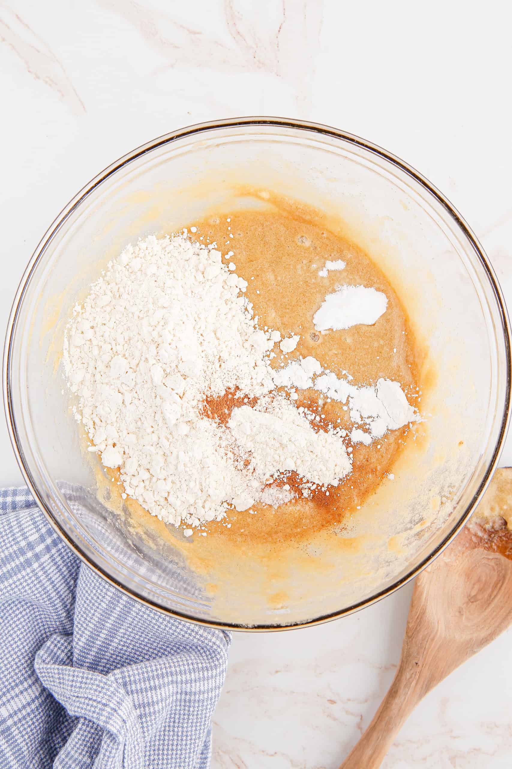 Making cookie dough.