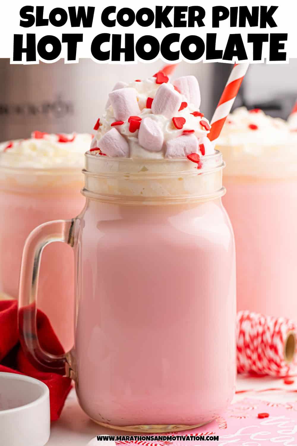 Slow Cooker Pink Hot Chocolate Pin.